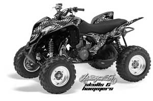 Honda TRX 700 XX ATV Graphic Kit - 2009-2015 Skulls and Hammers White