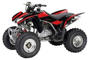 Honda TRX 250EX / 250R / 250X ATV Graphic Kit - 2006-2018 Diamond Race Red
