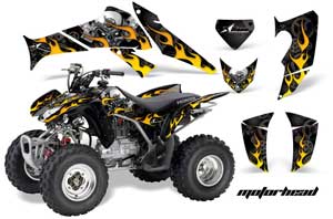 Honda TRX 250EX / 250R / 250X ATV Graphic Kit - 2006-2018 Motorhead Black