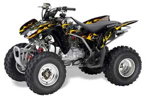 Honda TRX 250EX / 250R / 250X ATV Graphic Kit - 2006-2018 Motorhead Black