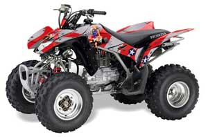 Honda TRX 250EX / 250R / 250X ATV Graphic Kit - 2006-2018 T-Bomber Red