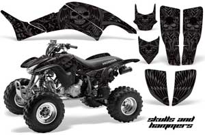 Honda TRX 400EX ATV Graphic Kit - 1999-2007 Skulls n Hammers Black