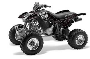 Honda TRX 400EX ATV Graphic Kit - 1999-2007 Silver Star - Reloaded Black
