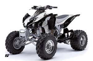 Kawasaki KFX 450 ATV Graphic Kit - 2008-2015 Diamond Flames Black