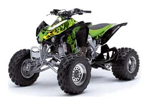 Kawasaki KFX 450 ATV Graphic Kit - 2008-2015 Motorhead Green