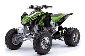 Kawasaki KFX 450 ATV Graphic Kit - 2008-2015 Reaper Green