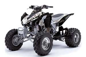 Kawasaki KFX 450 ATV Graphic Kit - 2008-2015 Reaper White