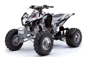 Kawasaki KFX 450 ATV Graphic Kit - 2008-2015 T Bomber White