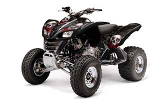 Kawasaki KFX 700 ATV Graphic Kit - 2004-2009 Bone Collector Black