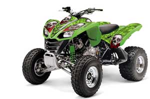 Kawasaki KFX 700 ATV Graphic Kit - 2004-2009 Bone Collector Green