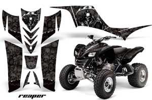 Kawasaki KFX 700 ATV Graphic Kit - 2004-2009 Reaper Black