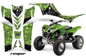 Kawasaki KFX 700 ATV Graphic Kit - 2004-2009 Reaper Green
