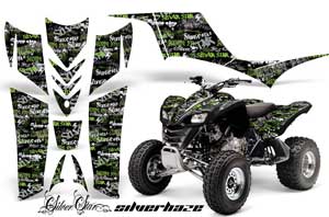 Kawasaki KFX 700 ATV Graphic Kit - 2004-2009 Silver Star - Silvehaze Green