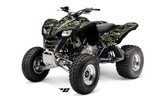 Kawasaki KFX 700 ATV Graphic Kit - 2004-2009 Silver Star - Silvehaze Green