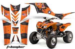 Kawasaki KFX 700 ATV Graphic Kit - 2004-2009 T Bomber Orange
