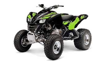 Kawasaki KFX 700 ATV Graphic Kit - 2004-2009 Tribal Flames Green