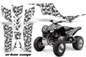 Kawasaki KFX 700 ATV Graphic Kit - 2004-2009 Urban Camo Black