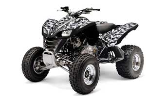 Kawasaki KFX 700 ATV Graphic Kit - 2004-2009 Urban Camo Black