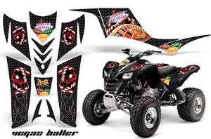 Kawasaki KFX 700 ATV Graphic Kit - 2004-2009 Vegas Baller Black