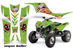 Kawasaki KFX 700 ATV Graphic Kit - 2004-2009 Vegas Baller Green