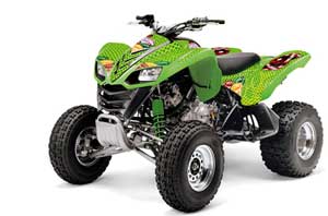 Kawasaki KFX 700 ATV Graphic Kit - 2004-2009 Tribal Flames Green