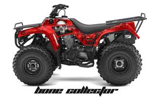 Kawasaki Bayou 220 / 250 / 300 ATV Graphic Kit - All Years Bone Collector Red