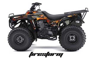 Kawasaki Bayou 220 / 250 / 300 ATV Graphic Kit - All Years Firestorm Black