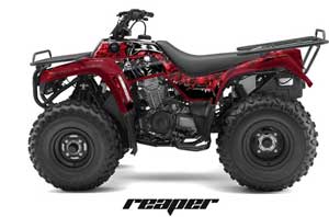 Kawasaki Bayou 220 / 250 / 300 ATV Graphic Kit - All Years Reaper Red