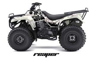 Kawasaki Bayou 220 / 250 / 300 ATV Graphic Kit - All Years Reaper White