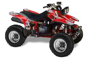 Yamaha Warrior 350 ATV Graphic Kit - All Years T Bomber Red