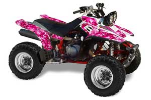 Yamaha Warrior 350 ATV Graphic Kit - All Years Butterfly Pink