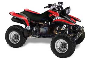 Yamaha Warrior 350 ATV Graphic Kit - All Years Diamond Race Red