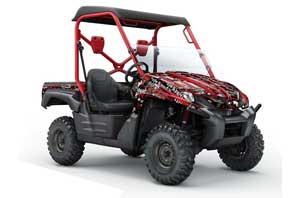 Kawasaki Teryx 750 Graphic Kit - 2007-2009 Silver Star - Silverhaze Red
