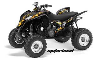 Honda TRX 700 XX ATV Graphic Kit - 2009-2015 Motorhead Black