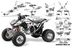 Honda TRX 450R ATV Graphic Kit - 2004-2016 Silver Star - Silverhaze Black