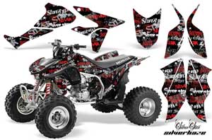 Honda TRX 450R ATV Graphic Kit - 2004-2016 Silver Star - Silverhaze Red