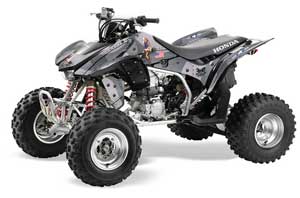 Honda TRX 450R ATV Graphic Kit - 2004-2016 T Bomber Silver