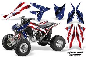Honda TRX 450R ATV Graphic Kit - 2004-2016 Stars n Stripes Red