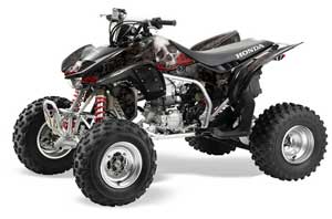 Honda TRX 450R ATV Graphic Kit - 2004-2016 Bone Collector Silver