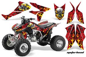 Honda TRX 450R ATV Graphic Kit - 2004-2016 Motorhead Red