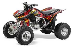 Honda TRX 450R ATV Graphic Kit - 2004-2016 Motorhead Red