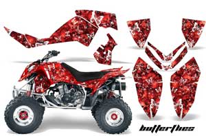 Polaris Outlaw 450 / 500 / 525 ATV Graphic Kit - 2006-2008 Butterfly Red