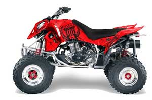 Polaris Outlaw 450 / 500 / 525 ATV Graphic Kit - 2006-2008 Silver Star - Reloaded Black