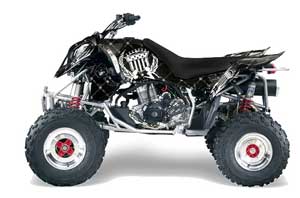 Polaris Outlaw 450 / 500 / 525 ATV Graphic Kit - 2006-2008 Silver Star - Reloaded White