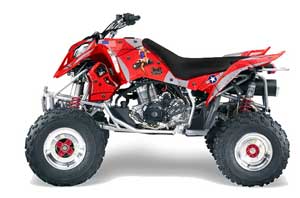Polaris Outlaw 450 / 500 / 525 ATV Graphic Kit - 2006-2008 T Bomber Red