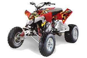 Polaris Outlaw 450 / 500 / 525 ATV Graphic Kit - 2009-2012 Motorhead Red