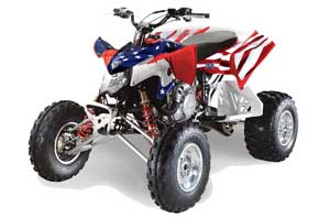 Polaris Outlaw 450 / 500 / 525 ATV Graphic Kit - 2009-2012 Stars n Stripes Red