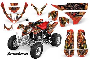 Polaris Predator 500 ATV Graphic Kit - 2002-2011 Firestorm Red