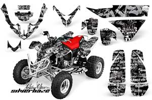 Polaris Predator 500 ATV Graphic Kit - 2002-2011 Silver Star - Silverhaze Black