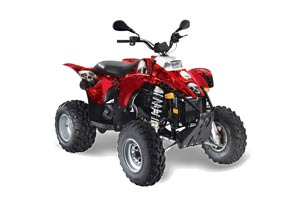Polaris Scrambler / Trailblazer 500 ATV Graphic Kit - 1985-2009 Bone Collector Red